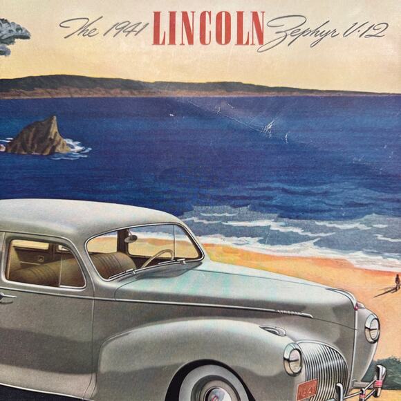 1941 Lincoln Zephyr V-12 Original Sales Brochure - Picture 3 of 7